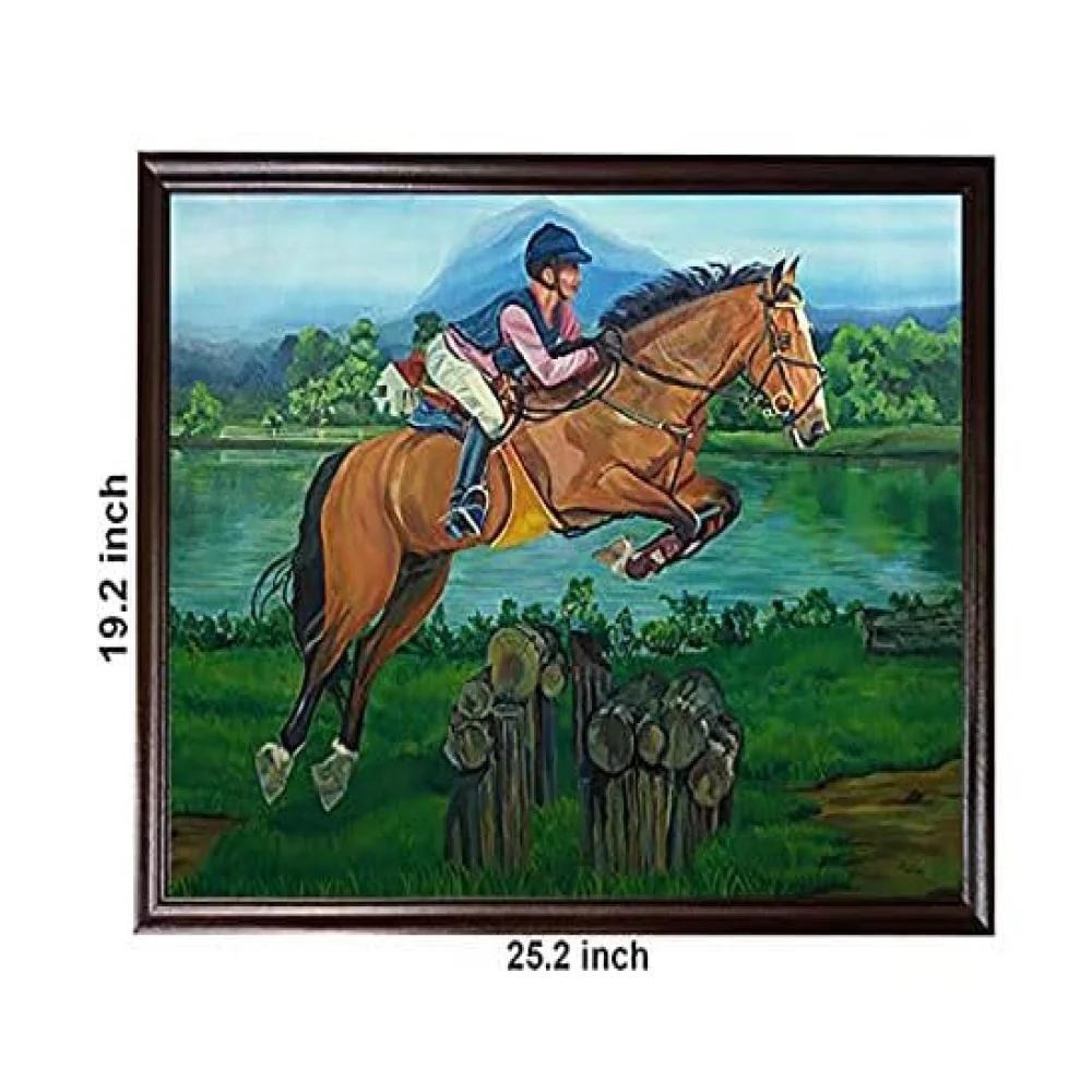 EMPEROR ART GALLERY,training horse Art Paintings#ART Canvas Print## Best for Gifting#19.2 X 25.2