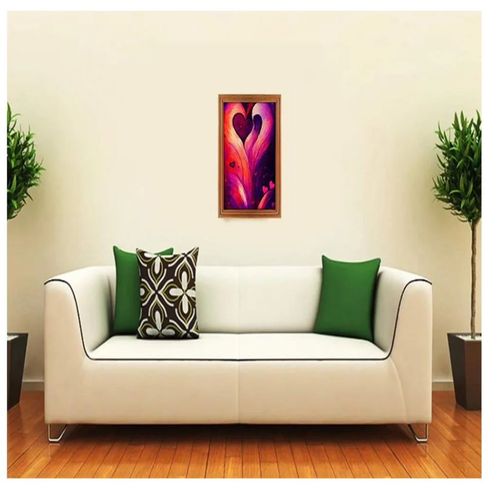 Mperor, Wall Deco Special Laminated Print With Teak Wooden Photo Frame Digital Reprint (12.5 x 9) in