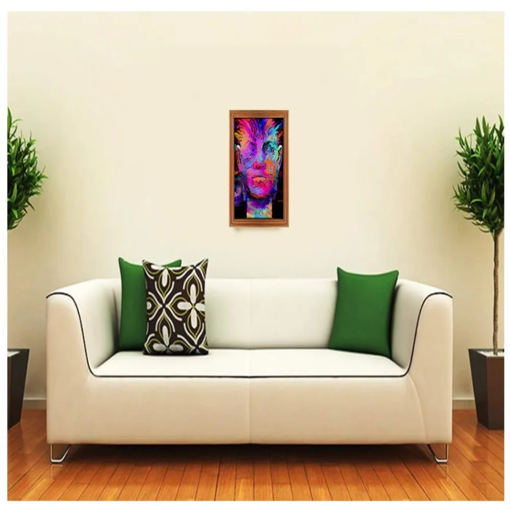 Wall Deco Special Laminated Print With Teak Wooden Photo Frame Digital Reprint (12.5 in x 9 in)