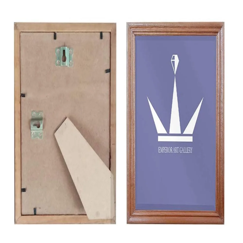 EMPEROR ART GALLERY, original teak wood Picture Frame Set with High Definition Glass for Wall or Table (Size 8 x 10)