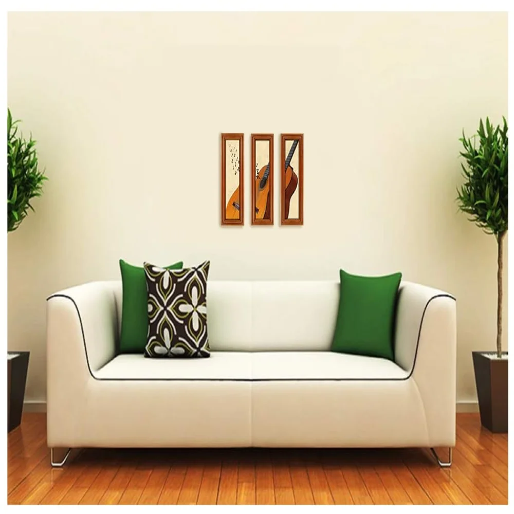 Mperor, Laminated Digital RePrint With Original Teak Wood Frame Wall Art(18.5x5) inch