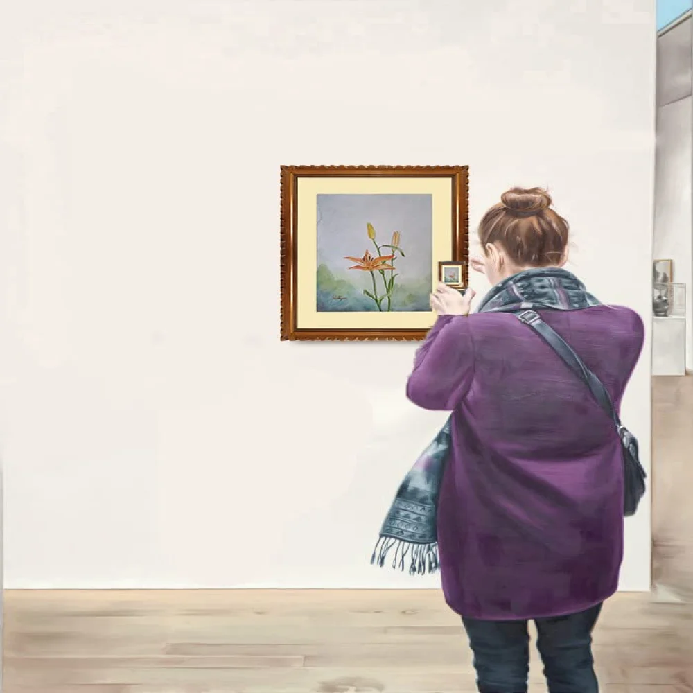 EMPEROR ART GALLERY, Original Handmade Water Painting With Teak Wood Frame For Wall (19x22) In