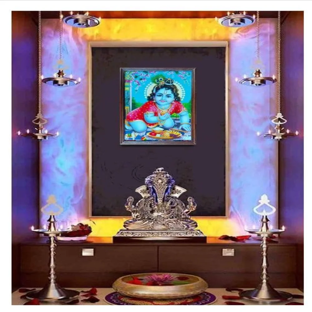 EMPEROR ART GALLERY , God Sree Krishna # Harai Krishna # Size (9.6 X 14.1)# Original Teak Wood#