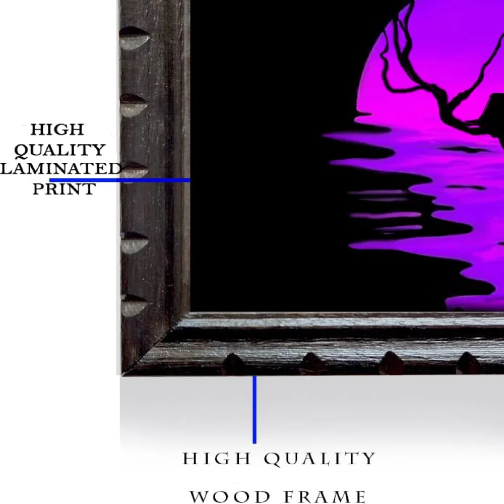 Modern Art Digital Print With Wood Frame (13 X 18) Inch