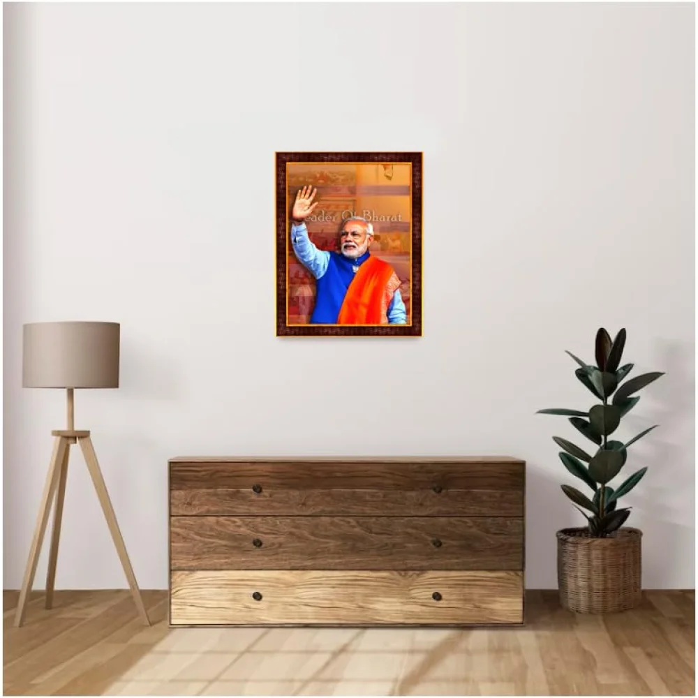 Emperor Art Gallery,Narendra modi laminated digital print pasted in an Hardboard Paper Print (16 inch X 12.6 inch)