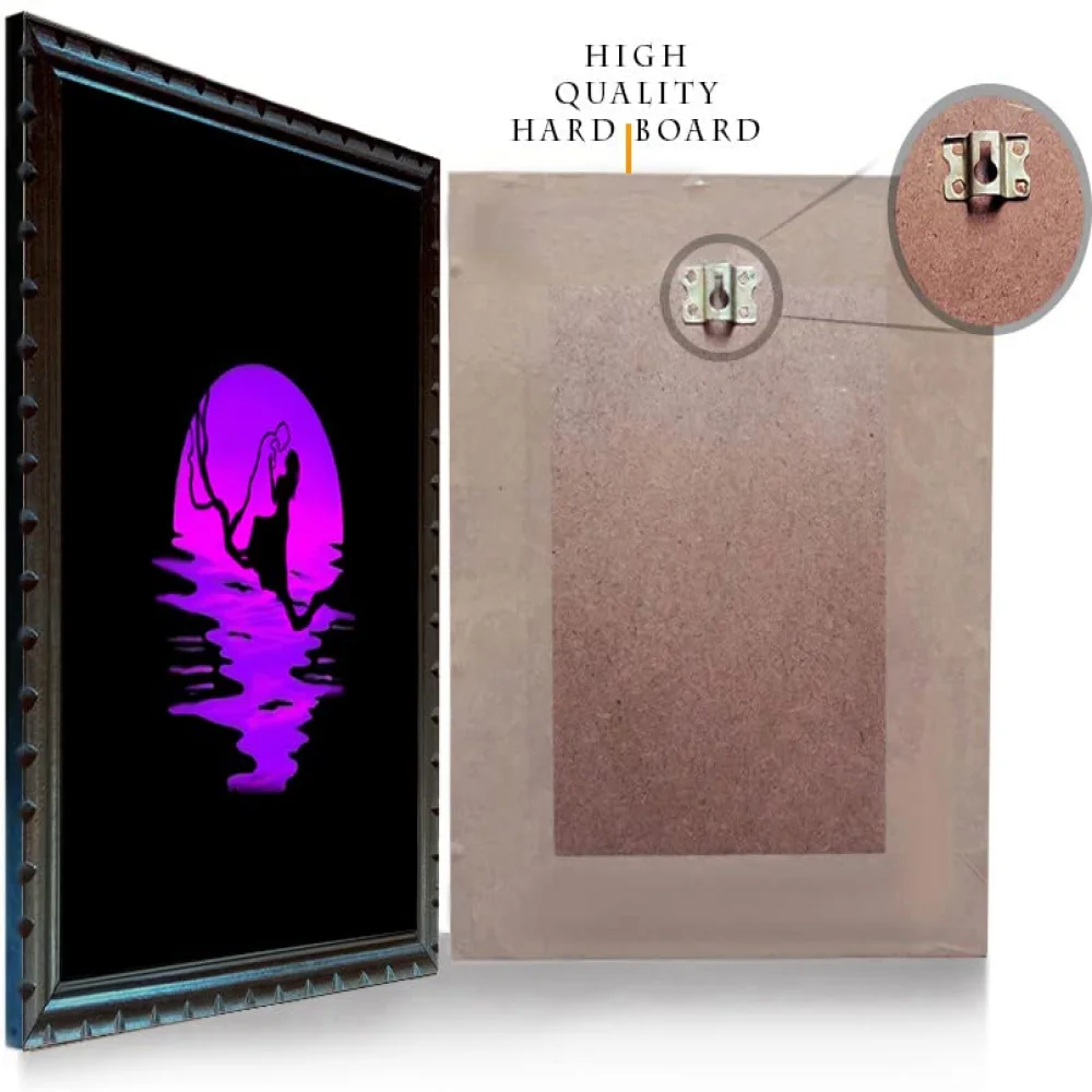 Modern Art Digital Print With Wood Frame (13 X 18) Inch