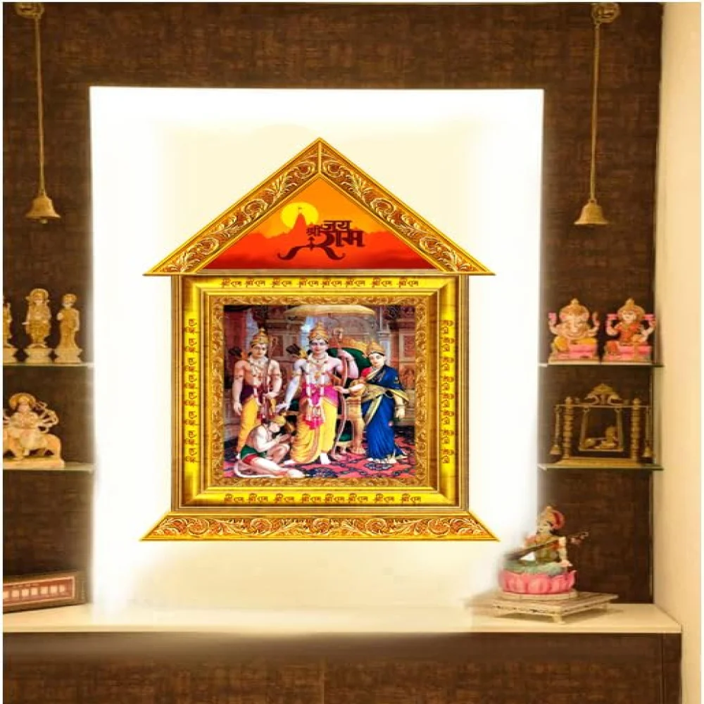 Lord SHRI RAM AYODHYA MANDIR Wall Temple in an Hardboard Laminated Digital Re-Print
