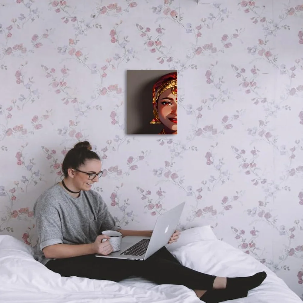 Folk Art Laminated digital RePrint With Hardboard Fine Art Print Fine Art Print (10 inch X 7.5 inch)