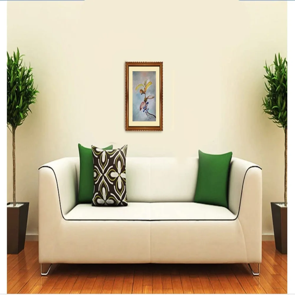 EMPEROR ART GALLERY, Original Handmade Water Painting With Teak Wood Frame For Wall(28x22) In