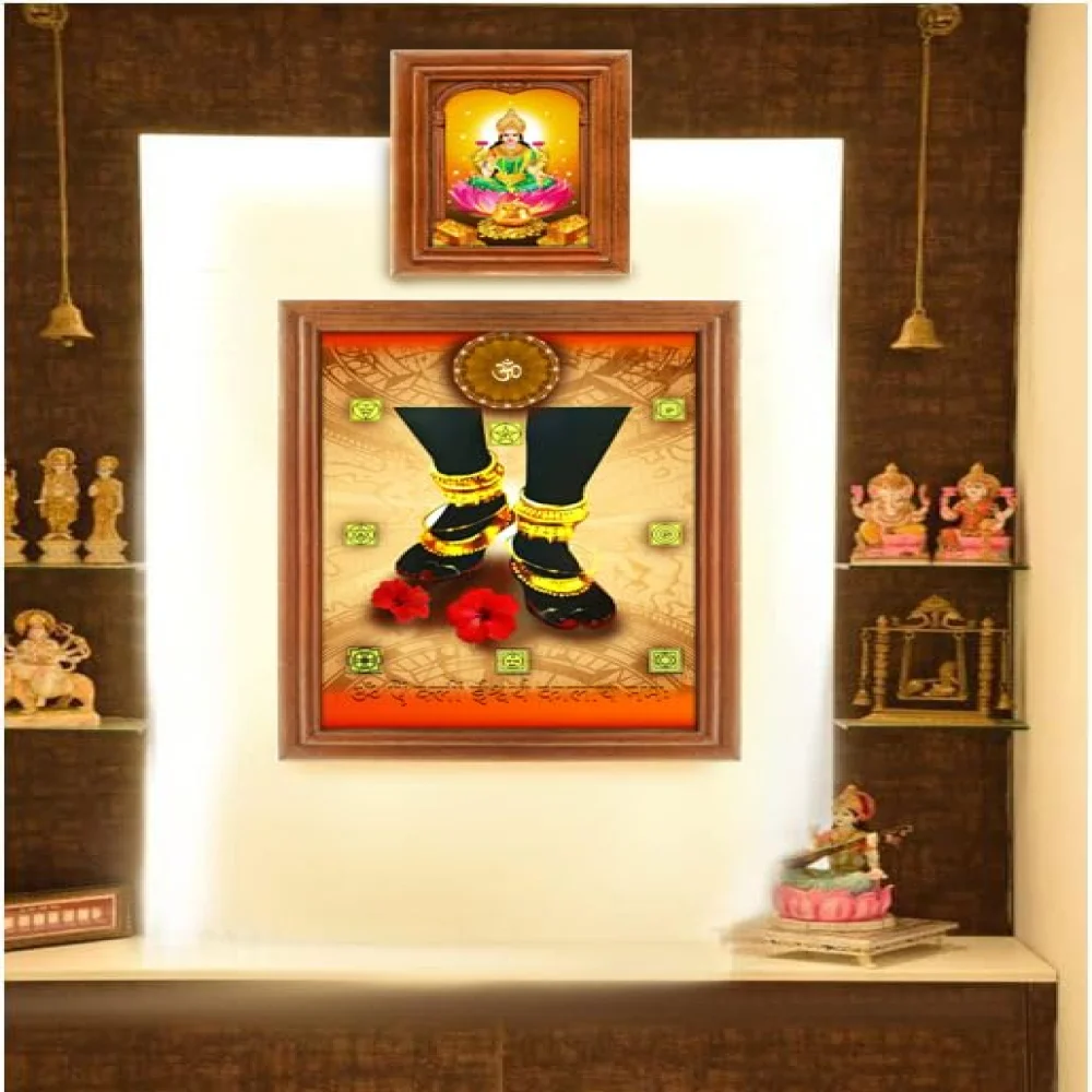 EMPEROR ART GALLERY Sree VASTHUAISHWARYA KALI with Lakshmi Photo Frame(13.5x9.2) in