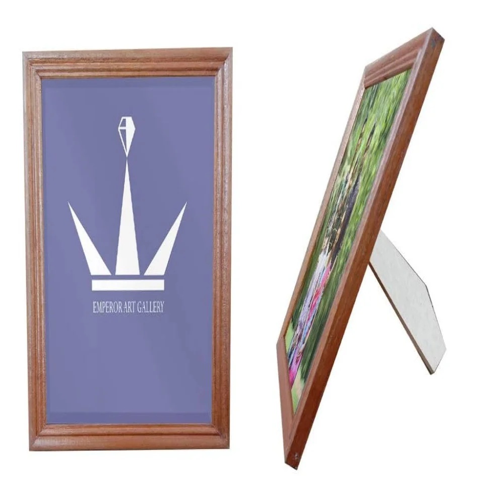 EMPEROR ART GALLERY, Original Teak Wood Picture Frame Set with High Definition Glass for Wall or Table (sets of 9# Size 8 x 6#, 7 x 5#, 6 x 4#)
