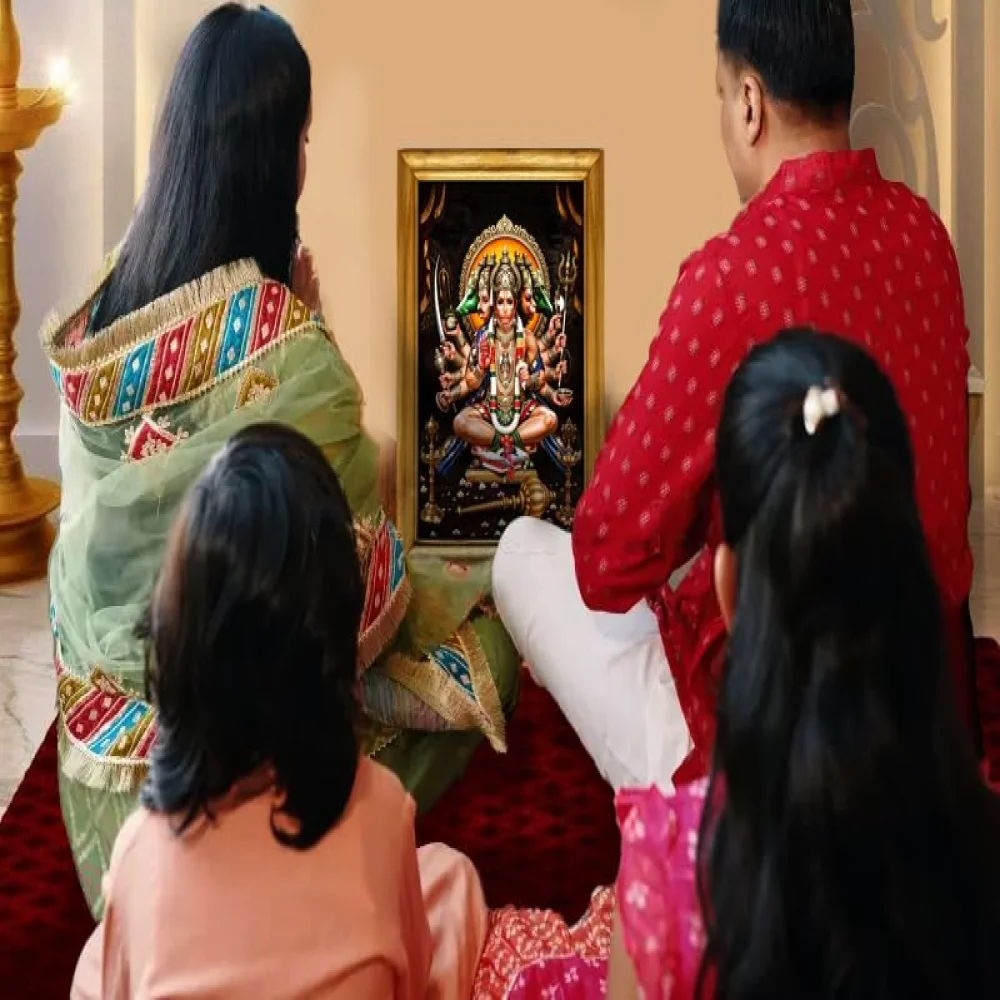 EMPEROR ART GALLERY®,Lord Hanuman Religious Wall Art, Premium Wooden Frame, 20 x 14 in, Laminated Digital re-Print