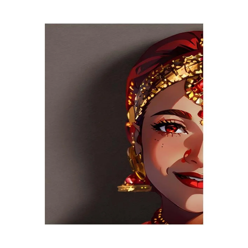 Folk Art Laminated digital RePrint With Hardboard Fine Art Print Fine Art Print (10 inch X 7.5 inch)