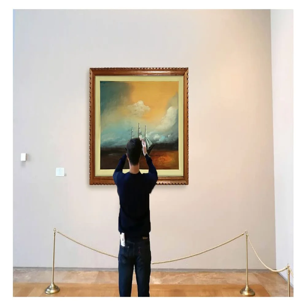 EMPEROR ART GALLERY, Original Handmade Water Painting With Teak Wood Frame ForLiving Room (30.6x24.6) In