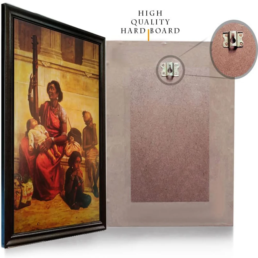 'The Gypsies'' Digital Reprint With Lamination And Wood Frame, Size(13.6 x19.2 Inch)