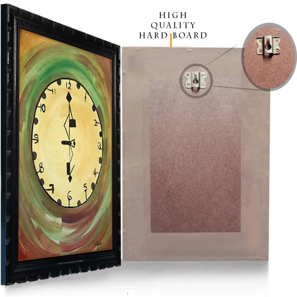 Mperor, ''The Time'' Laminated Digital print With Wood Frame For Wall (16.3x13.6) in