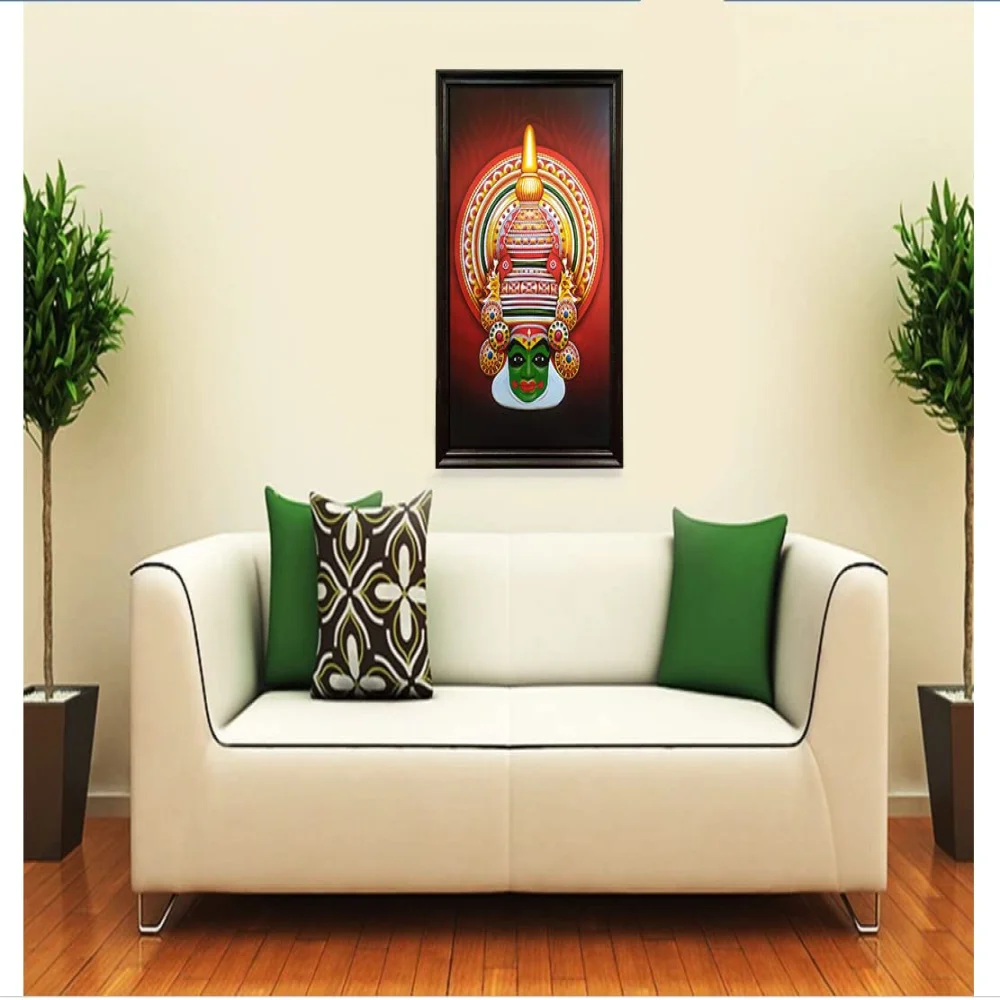 Mperor, Kathakali Laminated Digital Reprint With Original Wood Frame (20x30) in