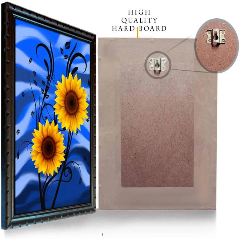 Digital Flower Art Print With original Designed Wood Frame Digital Reprint 18 inch x 13.6 inch Painting
