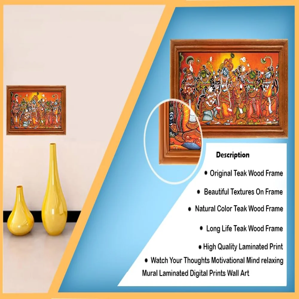 Lords Mural Painting laminated Digital RePrint With Teak Wood Frame