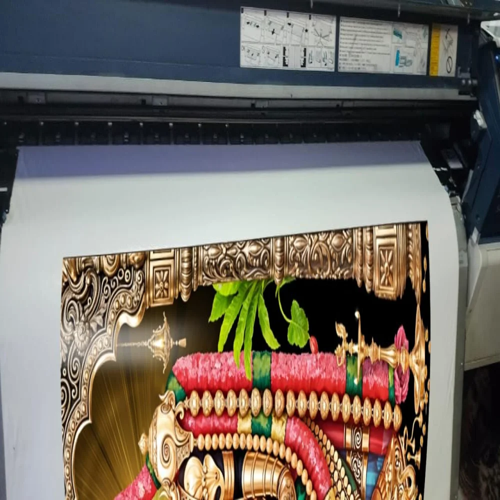 EMPEROR ART GALLERY®,Lord Venkateswara Swamy High Resolution Glossy Canvas Photo, 77.2 x 114.3 cm, Imported Quality, Religious Wall Art