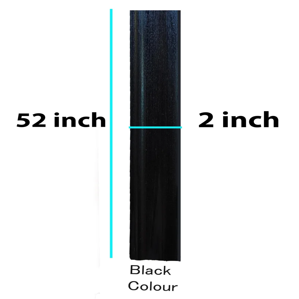 EMPEROR ART GALLERY®Premium Professional Black Wooden Picture Frame Moulding, 2 x 52 Inch, Custom DIY Framing Sticks for Artwork, Gallery-Grade