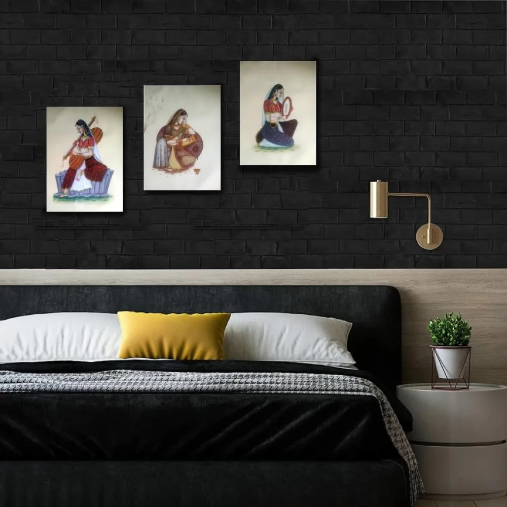 Folk Art Laminated digital RePrint With Hardboard Fine Art Print Fine Art Print (10 inch X 7.5 inch)