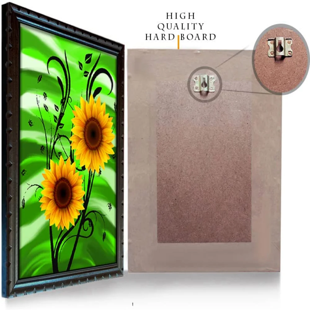 Digital Flower Art Print With original Designed Wood Frame Digital Reprint 18 inch x 13.6 inch Painting