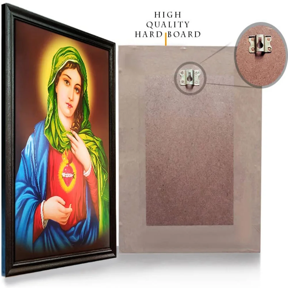 Mperor, ''jesus mother mariyam'' Laminated Digital Re-Print With Wood Frame(28x18) in