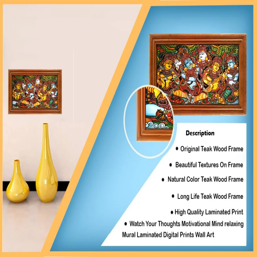 Lords Mural Painting laminated Digital RePrint With Teak Wood Frame