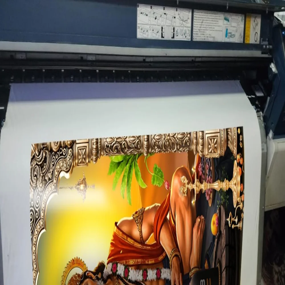 EMPEROR ART GALLERY®,Lord Hanuman Glossy Canvas Wall Art Print, High Resolution, 77.2 x 115.3 cm