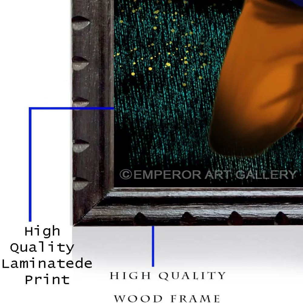 Mperor, Strange Laminated Digital print With Wood Frame For Wall (18x13.6) in