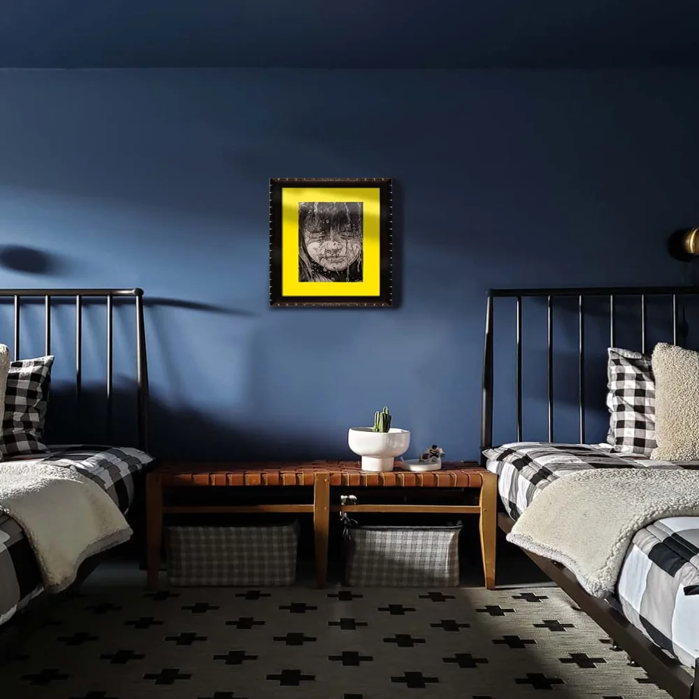 EMPEROR ART GALLERYThe Water Drops Original Handmade Pancil Drawing With Rose Wood Frame (18x14) in