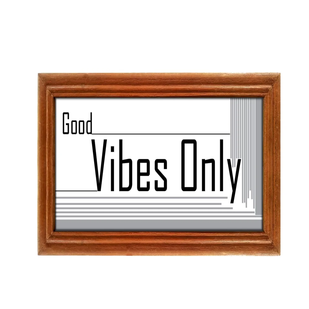 Mperor, GOOD VIBE OLNY wall Teak wood wall hanging (9.3x46)