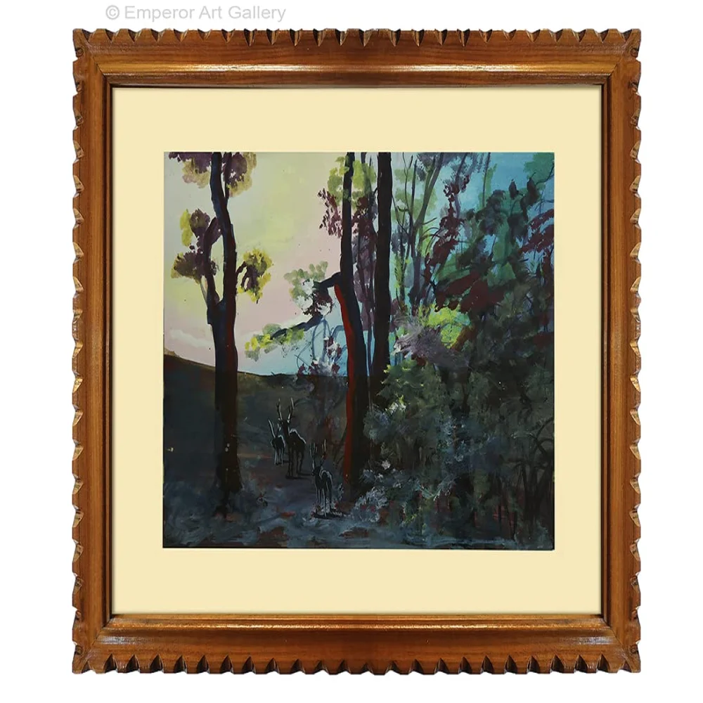 EMPEROR ART GALLERY, Original Handmade Water Painting With Teak Wood Frame For Any Where On Wall(14.8x18) In