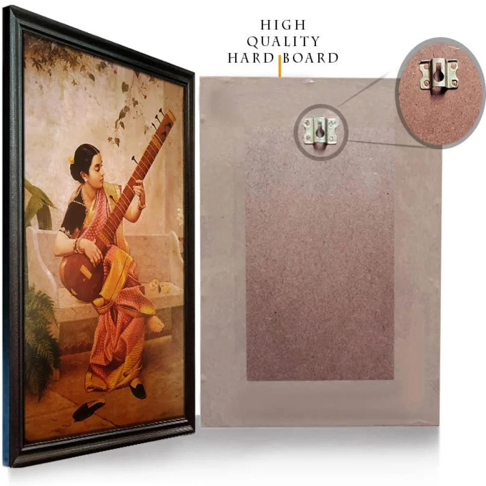 Mperor,''Kadambari Laminated Digital Re-Print With Wood Frame(28x18)