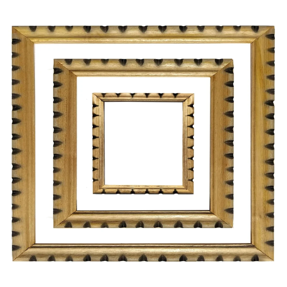 EMPEROR ART GALLERY Wall Deco Wooden Frame, 16x12,13.5x10.5,7.4x5.3 inches, Frameless, Set of 3