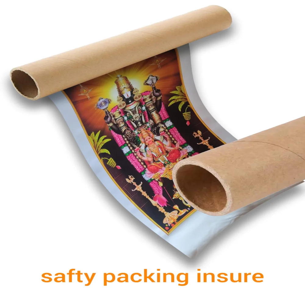 EMPEROR ART GALLERY®,Venkateswara Swamy with Lakshmi Glossy Canvas Wall Art, High Resolution,50.8 x 101.6 cm