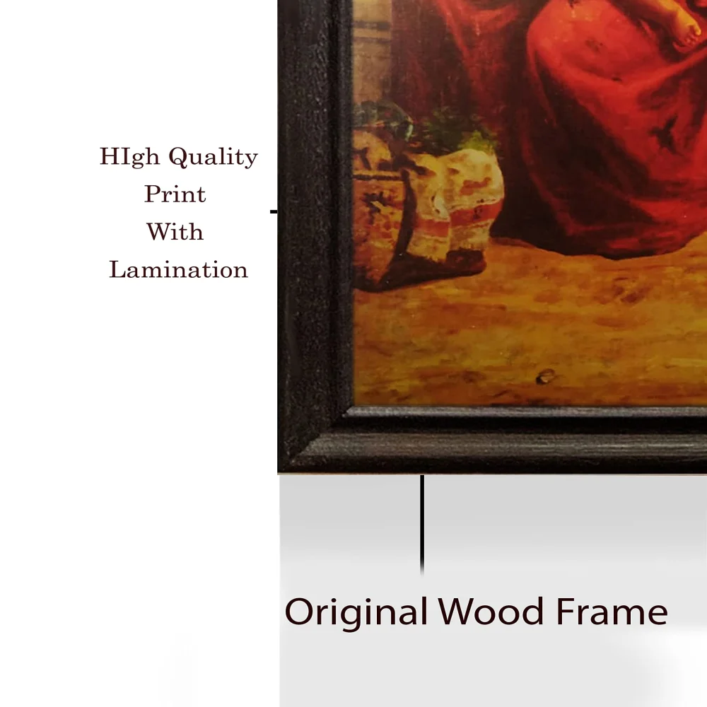 'The Gypsies'' Digital Reprint With Lamination And Wood Frame, Size(13.6 x19.2 Inch)