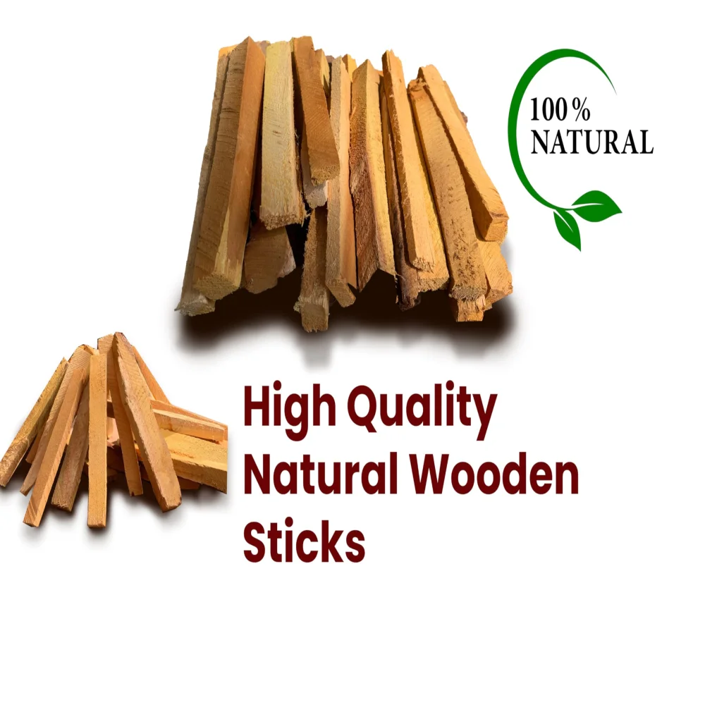 Emperor Art Gallery®,Jackfruit Wood Havan Kund 20 Sticks with Incense Holder Set, 15.2 cm Sticks, 8-Hole Wooden Stand