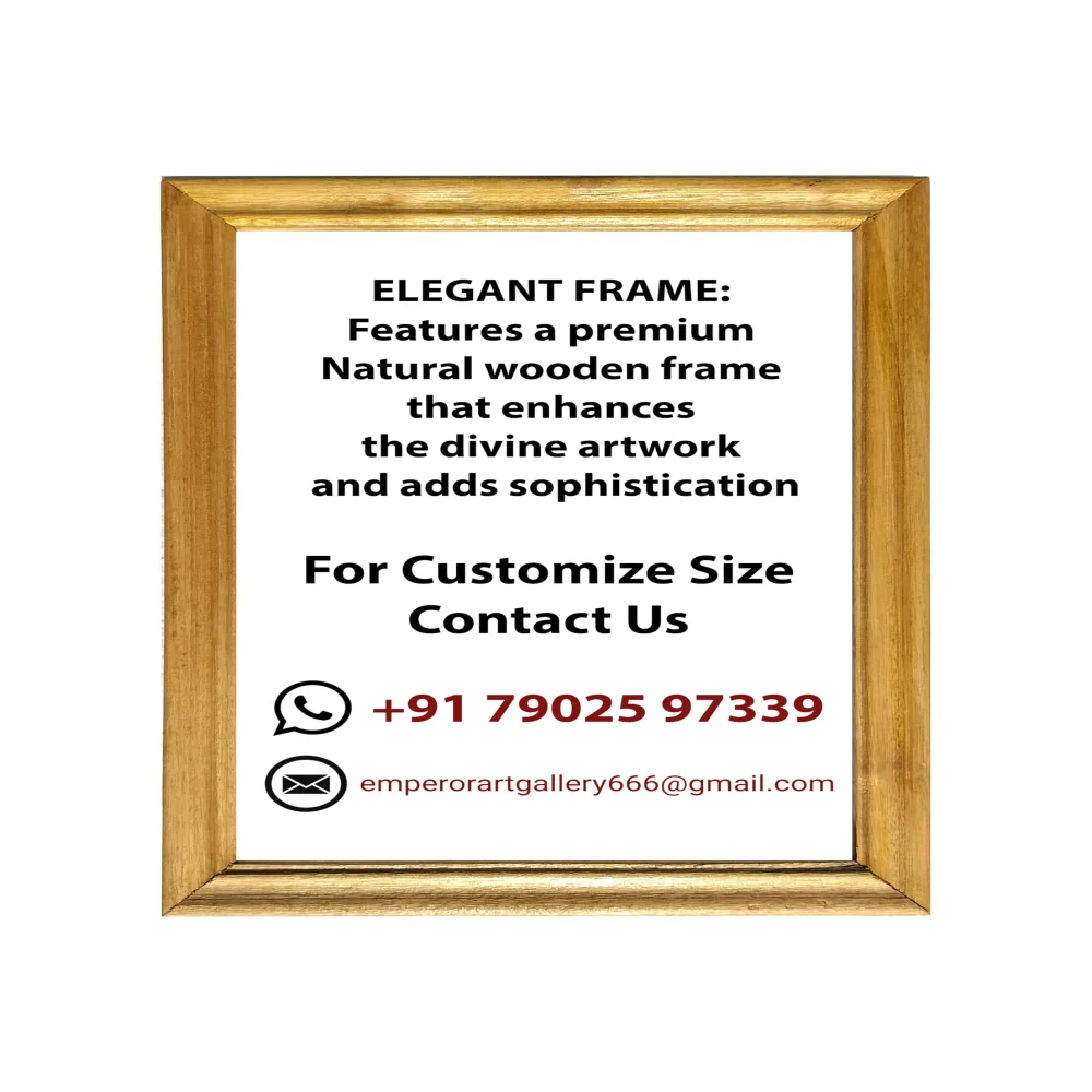 EMPEROR ART GALLERY®,Lord Hanuman Religious Wall Art, Premium Wooden Frame, 20 x 14 in, Laminated Digital re-Print