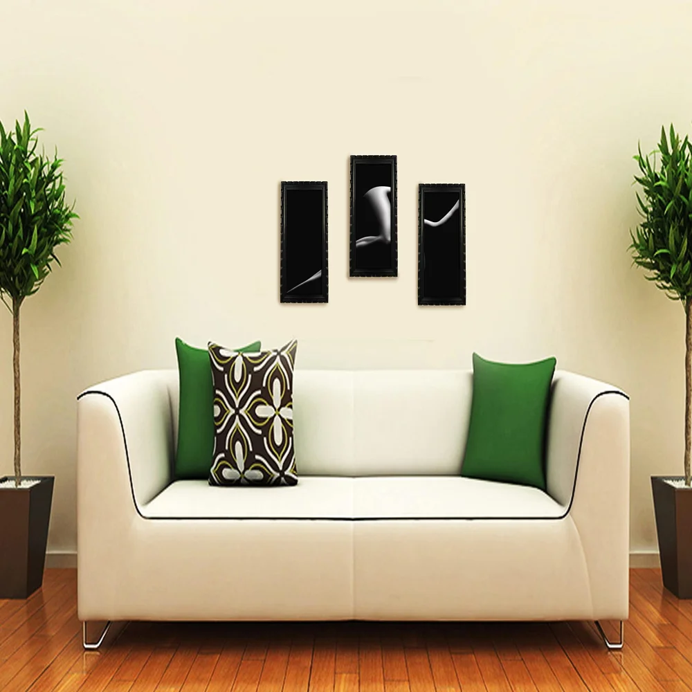 Mperor, Digital Re Print With Wood Frame With Carving Designed (7.3x13.6) In Peace Of 3