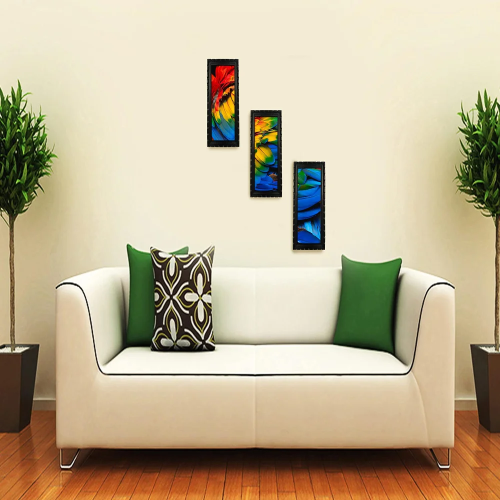 Parrot Laminated Digital Re-Print With Original Wood Frame(13x6.6) in