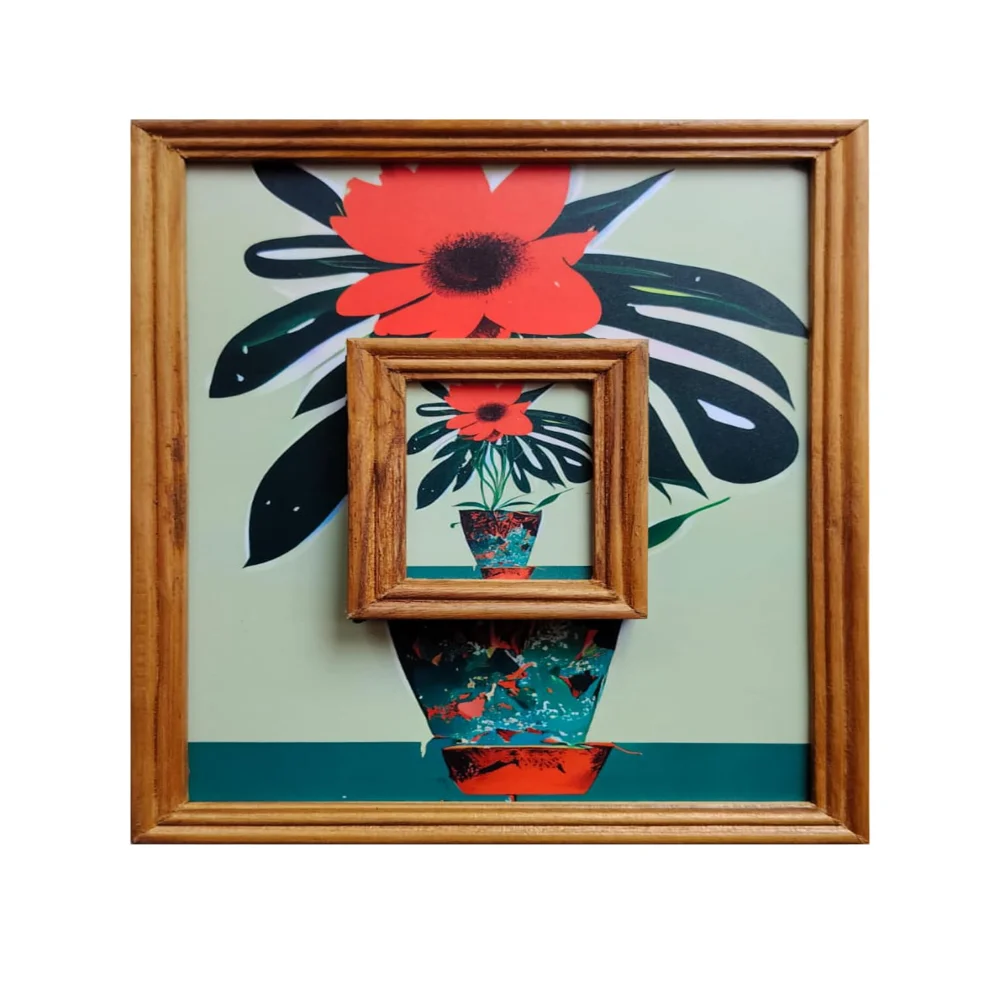 EMPEROR ART GALLERY®, Wall Deco Special Laminated Print With Teak Wooden Photo Frame size (12x9, 3.2x4) in