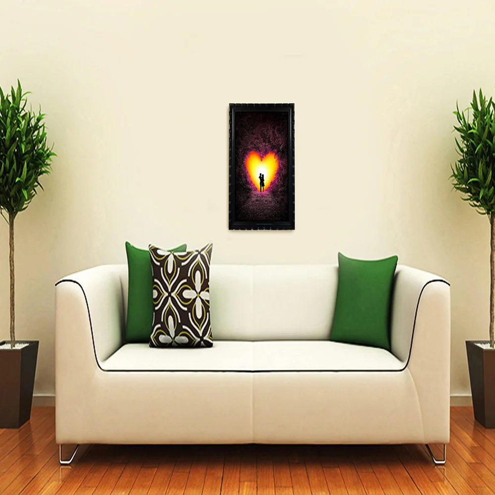 Mperor, Romantic Wall Art Laminated Digital Print With Wood Frame(18.1x13) in