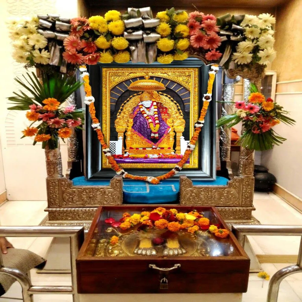 Shirdi Sai Baba Laminated Print And Original Wood Frame(23.4x31) in