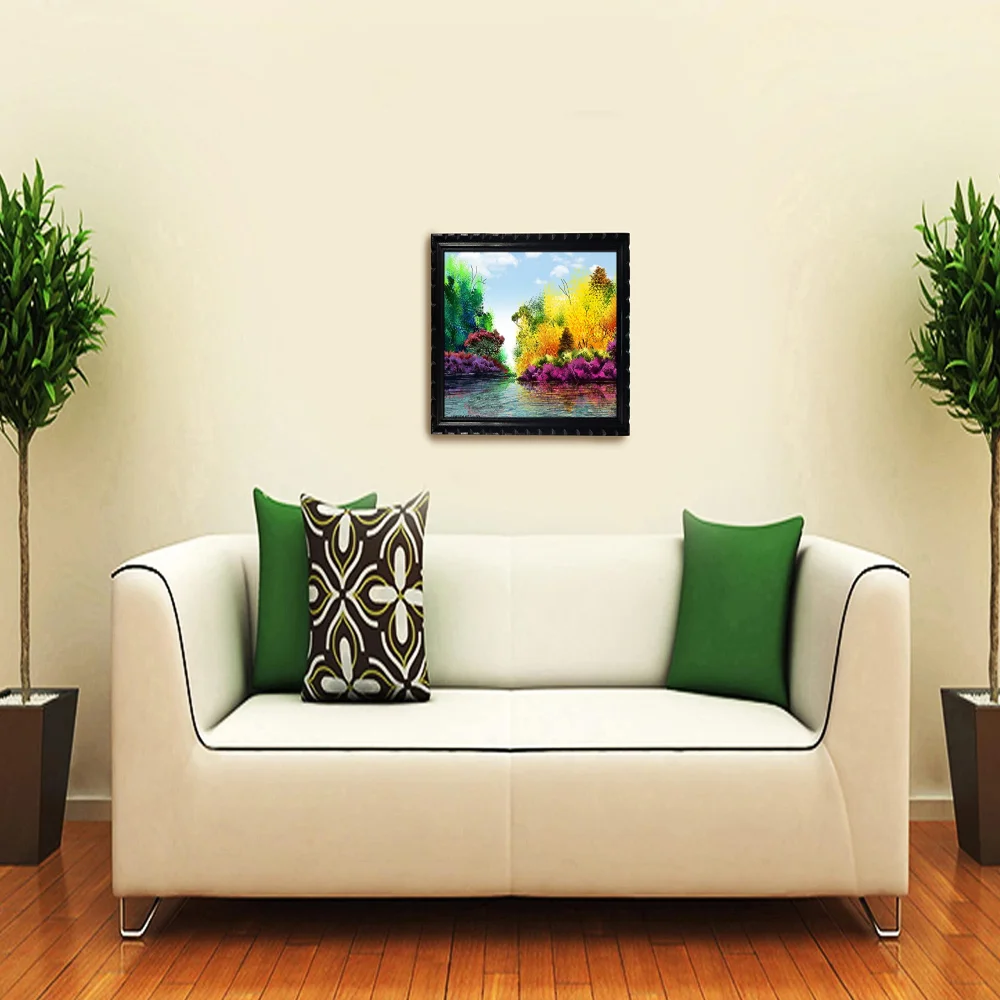 Mperor,Beautiful Wall Art with Laminated Digital Print With Wood Frame(18.1x13) in