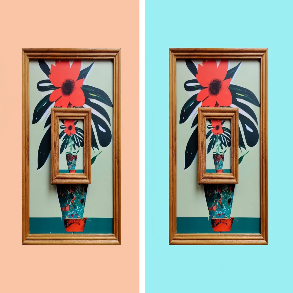 EMPEROR ART GALLERY®, Wall Deco Special Laminated Print With Teak Wooden Photo Frame size (12x9, 3.2x4) in