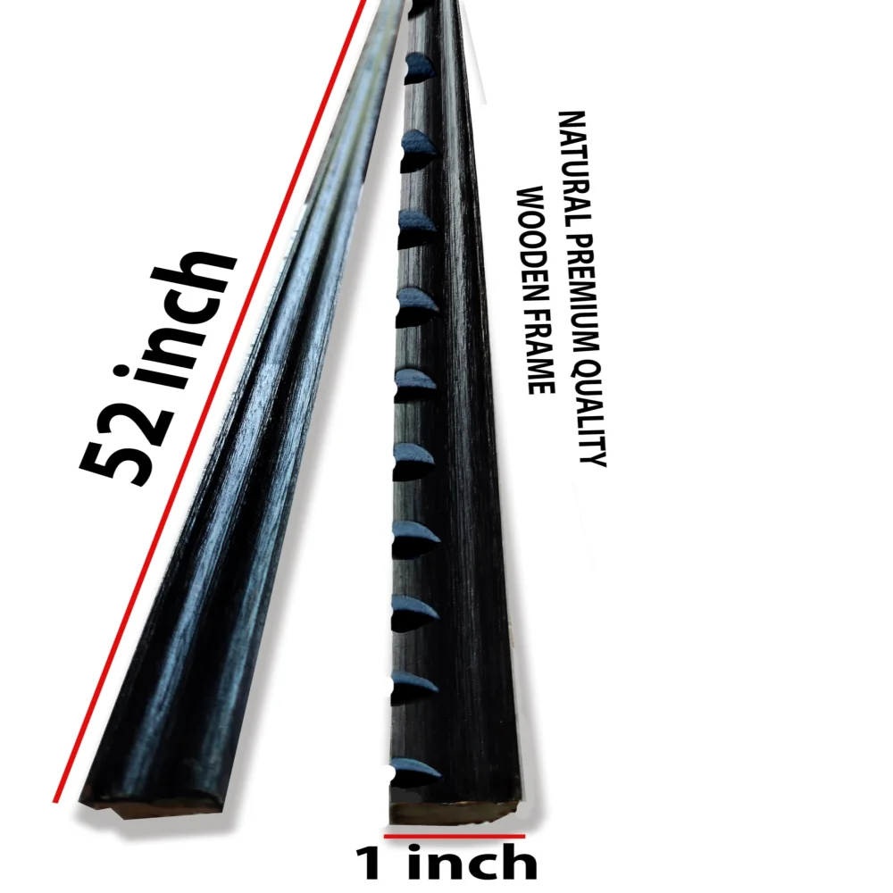 EMPEROR ART GALLERY®,Premium Wooden Picture Frame Moulding (sticks), 1 inch x 52 inch, Black
