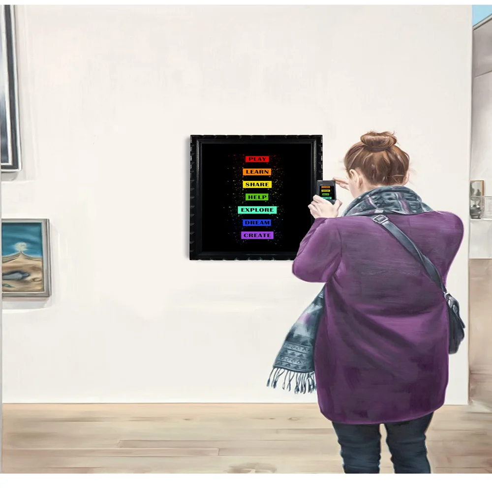 Mperor, Watch Your Thoughts Motivational Classroom Poster Modern Laminated Digital Prints Wall Art Paintings Ready to Hang for Office Living Room Home Decorations and Wood Framed (13.6x19) in