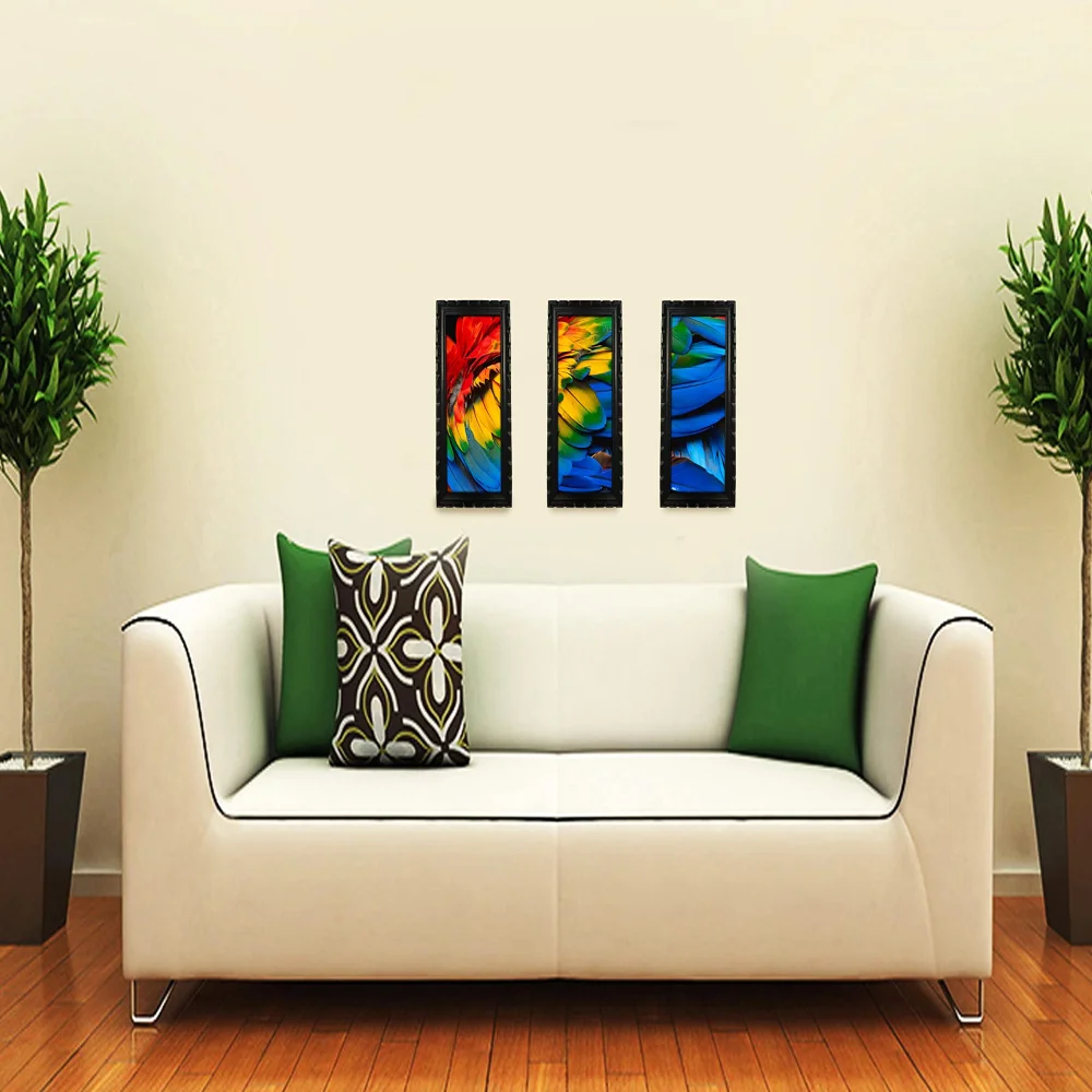 Parrot Laminated Digital Re-Print With Original Wood Frame(13x6.6) in